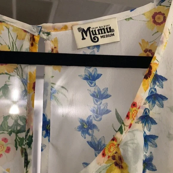 White and floral Show Me Your MuMu romper - Picture 3 of 6